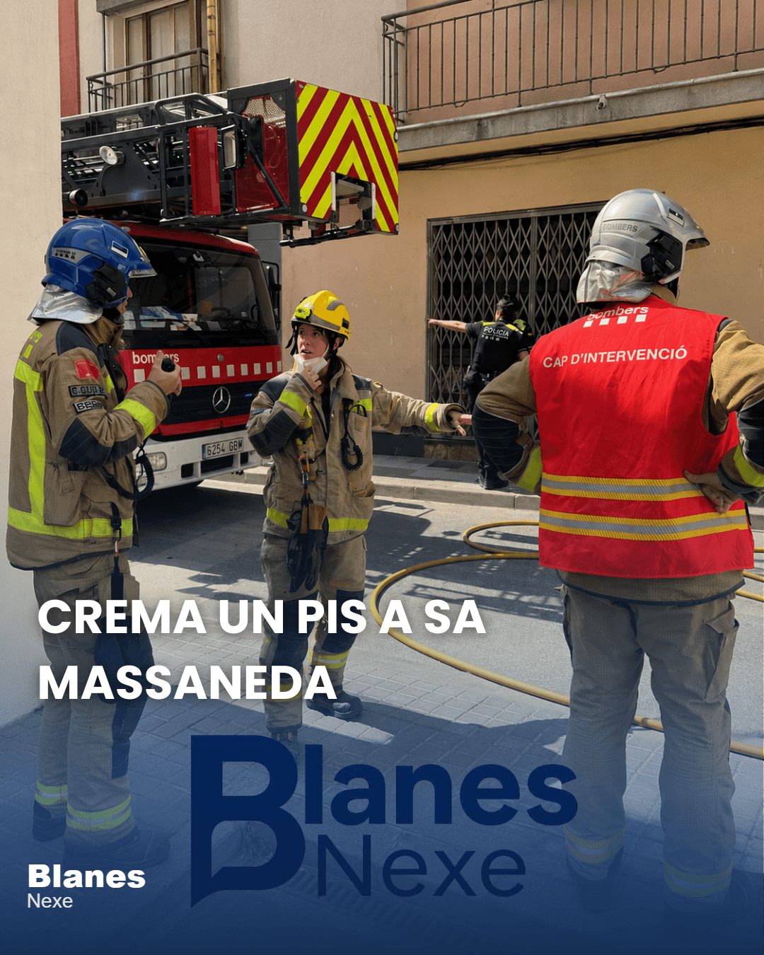 Un incendi al carrer Antiga es salda sense ferits gràcies a la ràpida sortida dels tres veïns